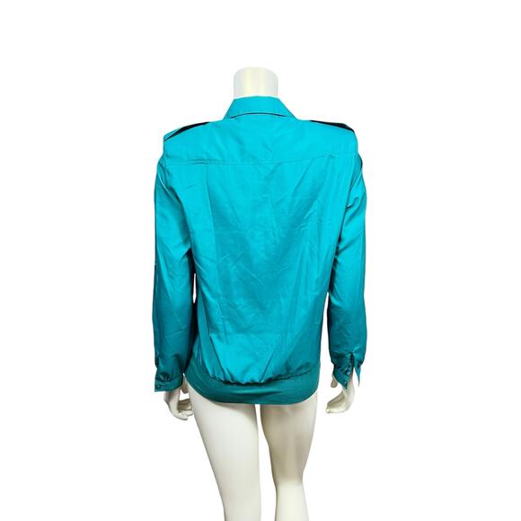 Sheridan Square 80s Green Casual Blouse Top - Size 8, Good Condition - Picture 3 of 10